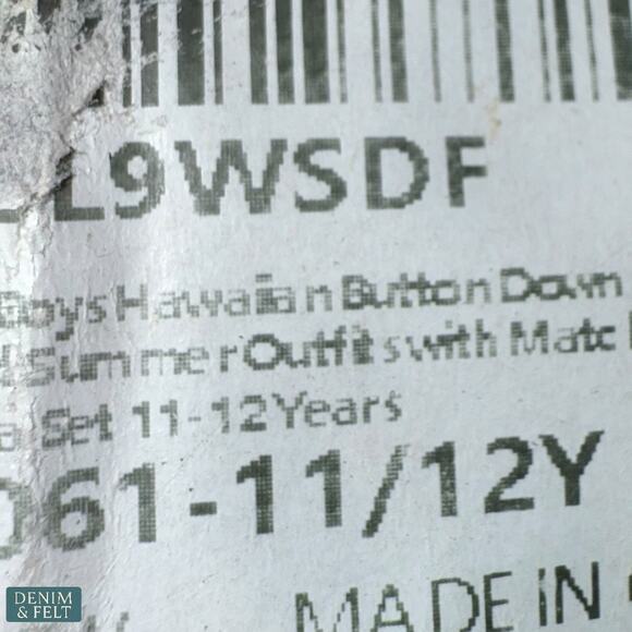 Tunevuse Boys Hawaiian 3pc Cabana Set Shirt Shorts Hat Blue Hawaii Print NEW - Picture 7 of 9